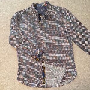 Robert Graham Multicolor Patterned Shirt, Men’s Large
